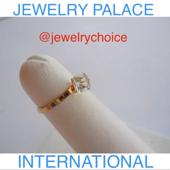 🆕14K Gold Filled White Square Crystal Kids Ring. - Picture 2 of 12